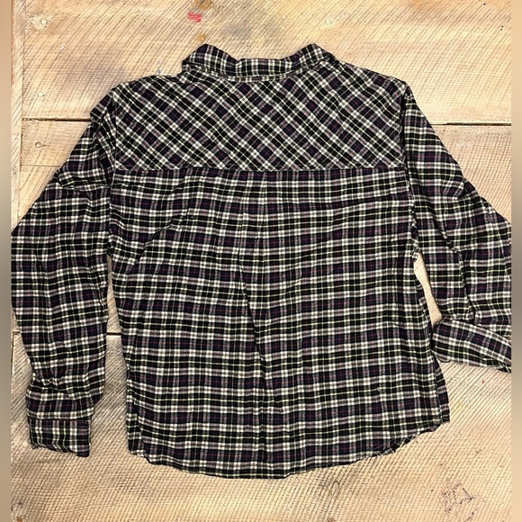 Alpine Design Women’s Flannel Size XL Navy Cream Timberline Plaid - Picture 4 of 10